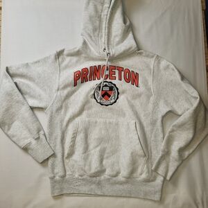 Champion Princeton Reverse‎ Weave Hoodie Size Small Light Gray